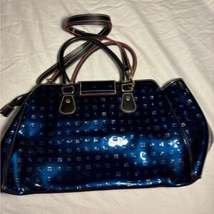 Arcadia Shiny Navy Tote